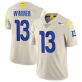 Kdoa LA.Rams #13 Kurt Warner Player Bone Limited Vapor Retired Stitched Jerseys