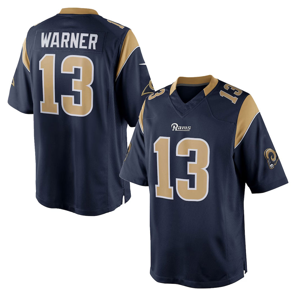 Kdoa LA.Rams #13 Kurt Warner Player Navy Retired Limited Stitched Jerseys