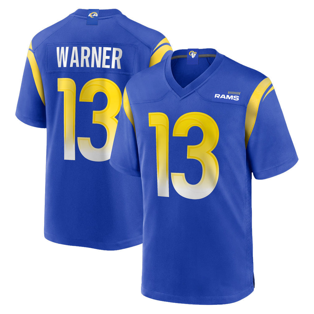 Kdoa LA.Rams #13 Kurt Warner Player Royal Retired Limited Stitched Jerseys