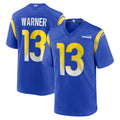 Kdoa LA.Rams #13 Kurt Warner Player Royal Retired Limited Stitched Jerseys