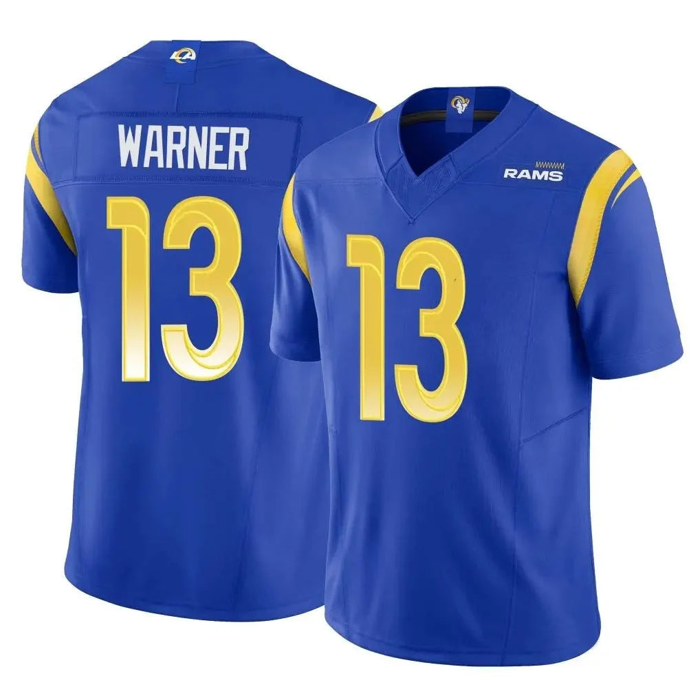 Kdoa LA.Rams #13 Kurt Warner Player Royal Vapor F.U.S.E. Limited Retired Stitched Jerseys