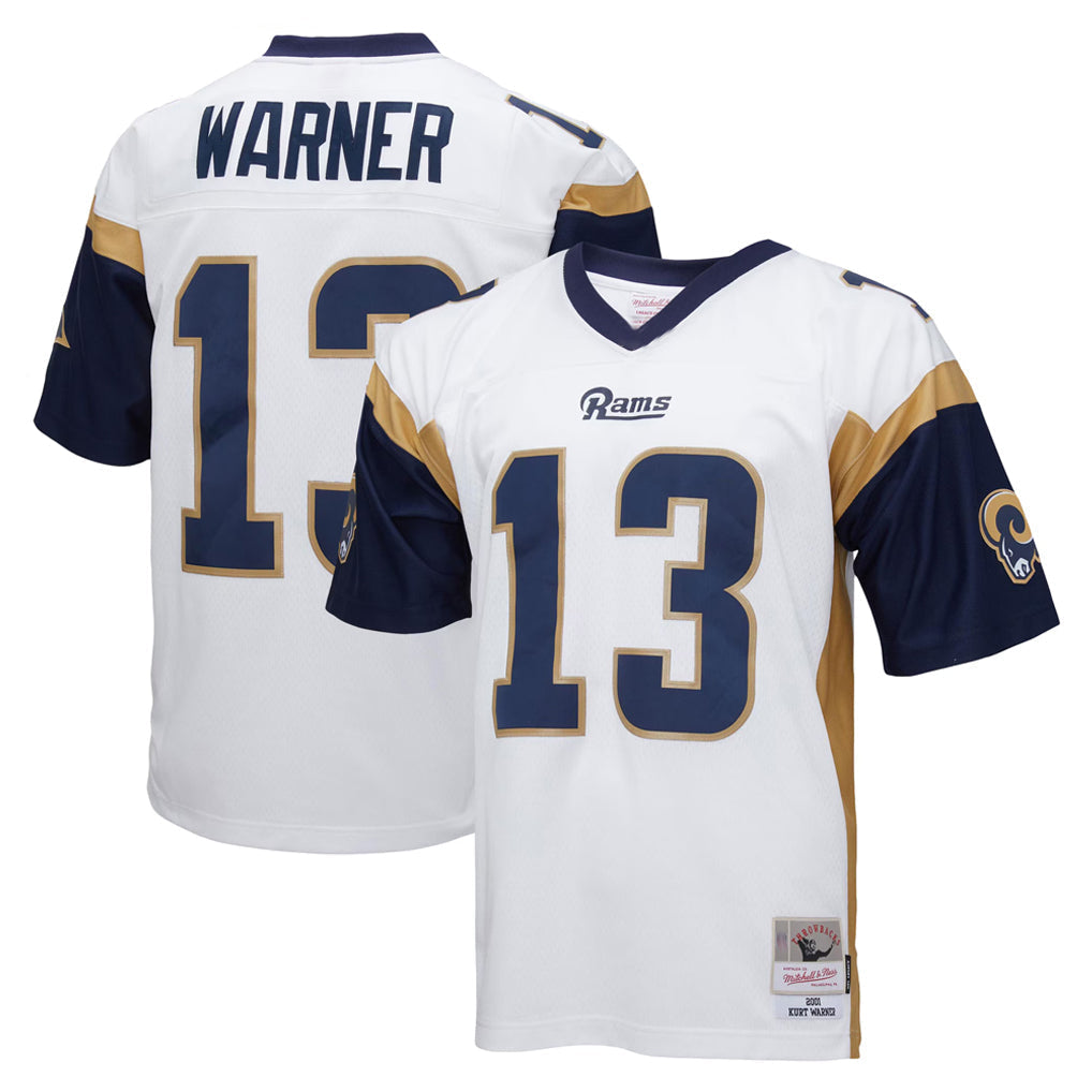 Kdoa LA.Rams #13 Kurt Warner Player White Retired Limited Stitched Jerseys