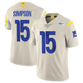 Kdoa LA.Rams #15 Ty Simpson Player Bone Limited Vapor Home Game Stitched Jerseys
