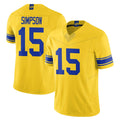Kdoa LA.Rams #15 Ty Simpson Player Gold Classic Sol Vapor Limited F.U.S.E. Home Game Stitched Jerseys