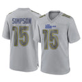Kdoa LA.Rams #15 Ty Simpson Player Gray Atmosphere Fashion Home Game Stitched Jerseys