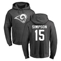 Kdoa LA.Rams #15 Ty Simpson Player Gray Pullover Hoodie Limited Game Stitched Jerseys
