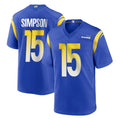 Kdoa LA.Rams #15 Ty Simpson Player Royal Home Game Stitched Jerseys