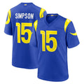 Kdoa LA.Rams #15 Ty Simpson Player Royal Limited Home Game Stitched Jerseys