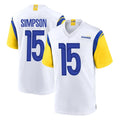 Kdoa LA.Rams #15 Ty Simpson Player White Home Game Stitched Jerseys