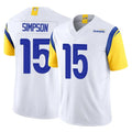 Kdoa LA.Rams #15 Ty Simpson Player White Limited Vapor F.U.S.E. Home Game Stitched Jerseys