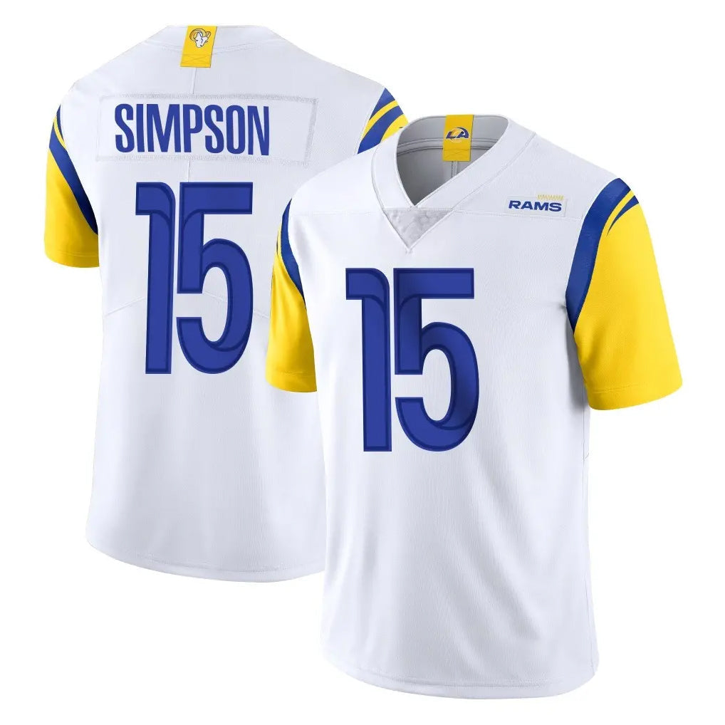 Kdoa LA.Rams #15 Ty Simpson Player White Limited Vapor Untouchable Home Game Stitched Jerseys