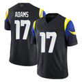 Kdoa LA.Rams #17 Davante Adams Player Black Midnight Rivalries Collection Limited Home Game Stitched Jerseys
