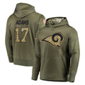 Kdoa LA.Rams #17 Davante Adams Player Olive Salute to Service Pullover Hoodies Home Game Stitched Jerseys