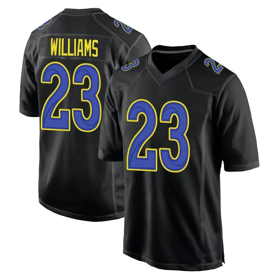 Kdoa LA.Rams #23 Kyren Williams Player Black Fashion Game Stitched Jerseys