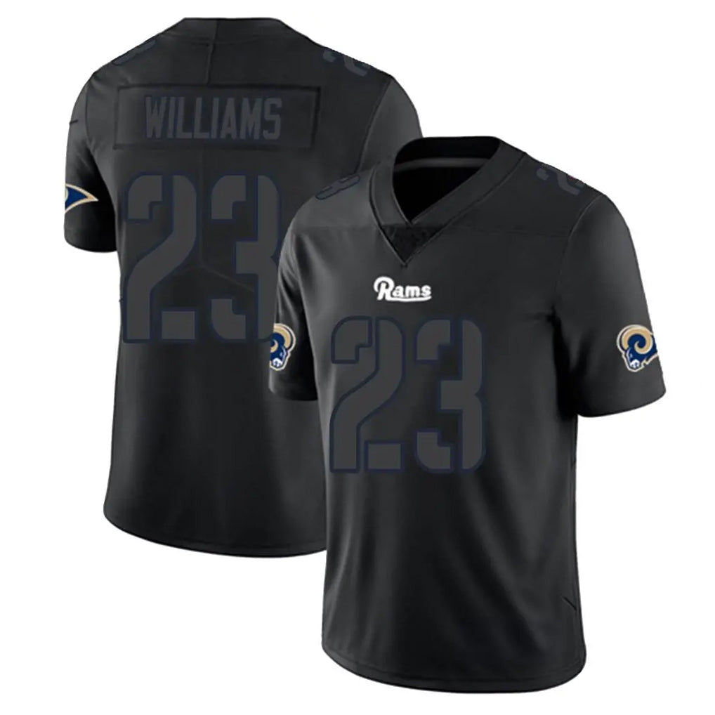 Kdoa LA.Rams #23 Kyren Williams Player Black Impact Limited Home Game Stitched Jerseys