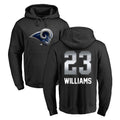 Kdoa LA.Rams #23 Kyren Williams Player Black Pullover Hoodie Limited Game Stitched Jerseys