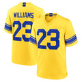 Kdoa LA.Rams #23 Kyren Williams Player Gold Classic Sol Home Game Stitched Jerseys