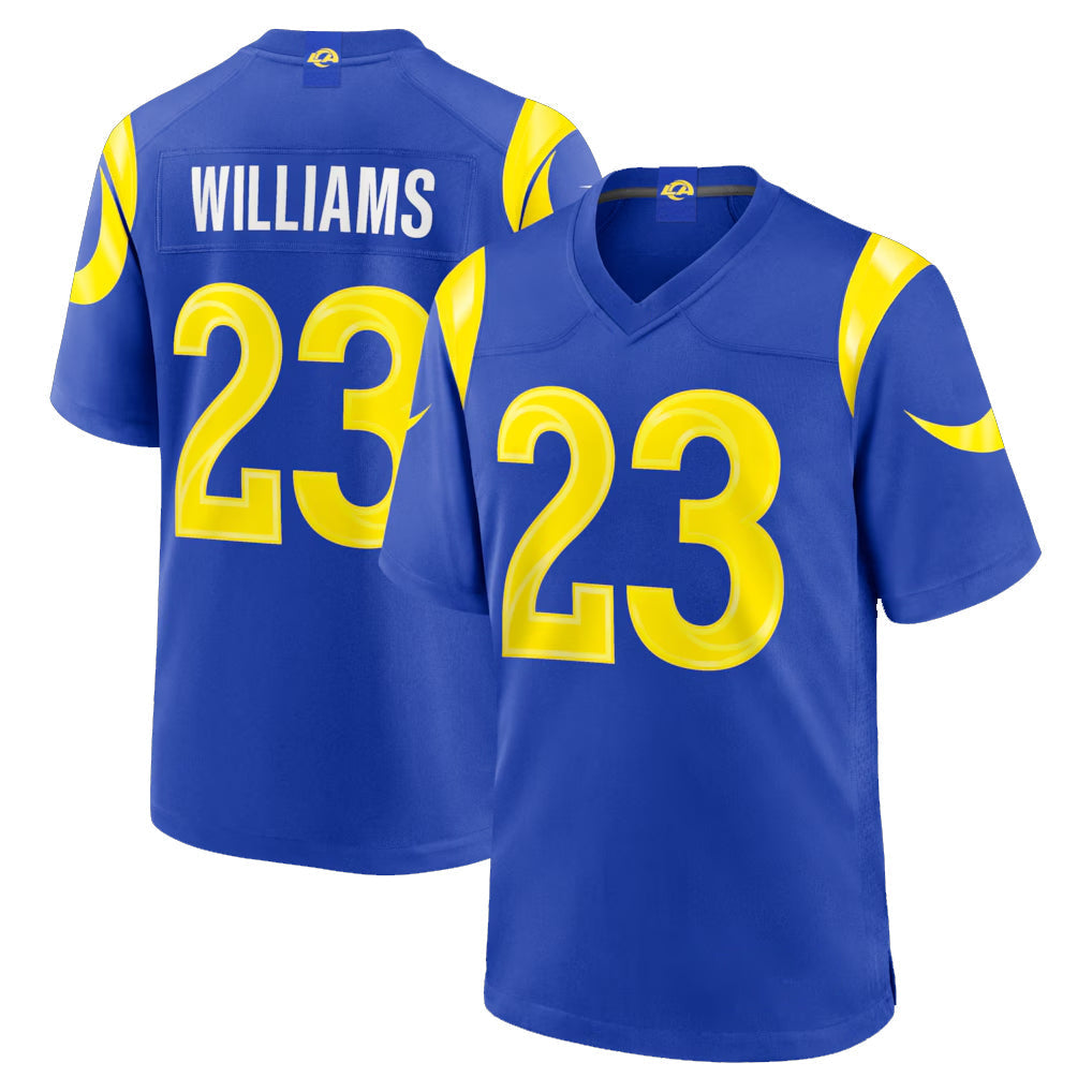 Kdoa LA.Rams #23 Kyren Williams Player Royal Limited Home Game Stitched Jerseys