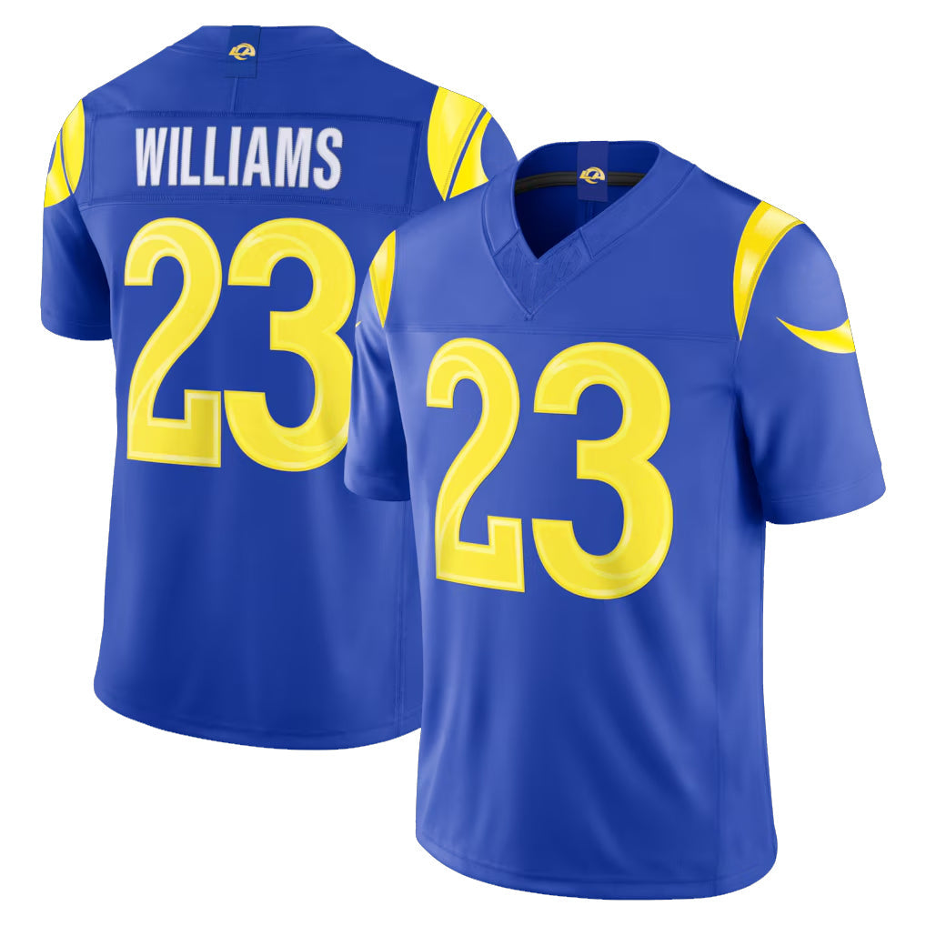 Kdoa LA.Rams #23 Kyren Williams Player Royal Limited Vapor F.U.S.E. Stitched Jerseys
