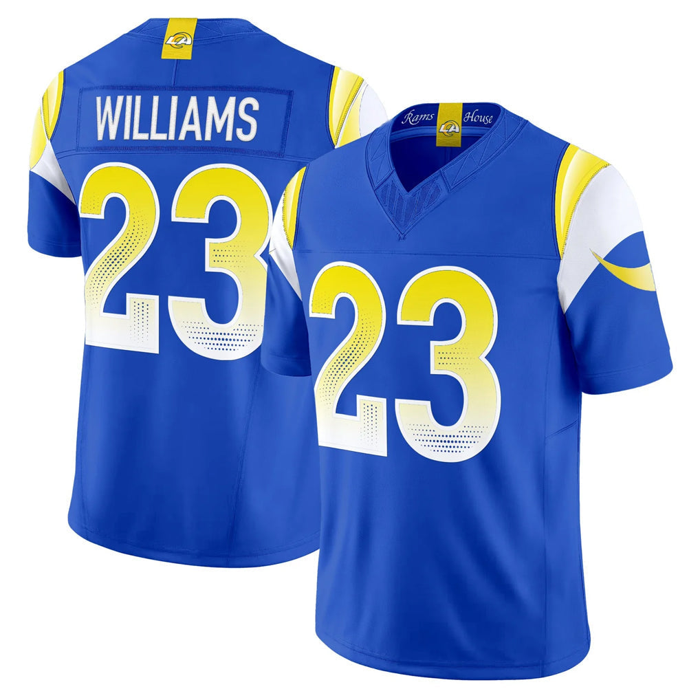 Kdoa LA.Rams #23 Kyren Williams Player Royal Rivalries Vapor Limited Home Game Stitched Jerseys