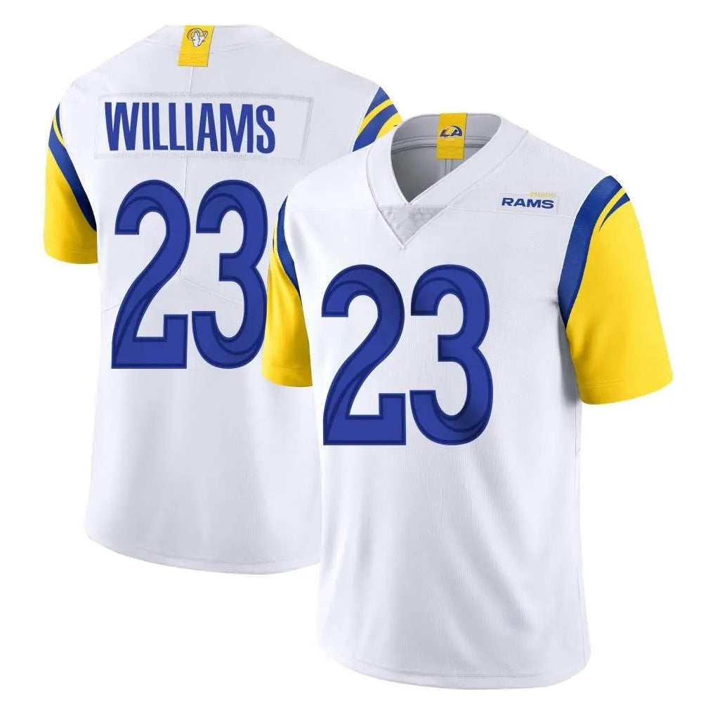 Kdoa LA.Rams #23 Kyren Williams Player White Limited Vapor Untouchable Home Game Stitched Jerseys