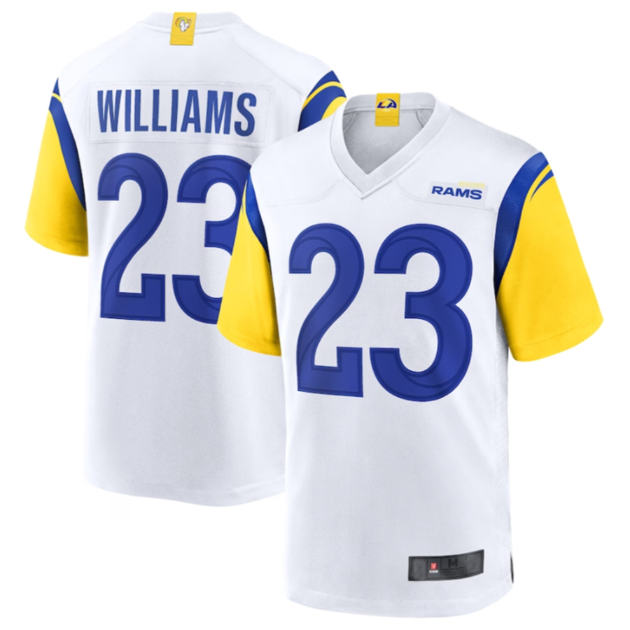 Kdoa LA.Rams #23 Kyren Williams White Game Jersey American Stitched Jerseys