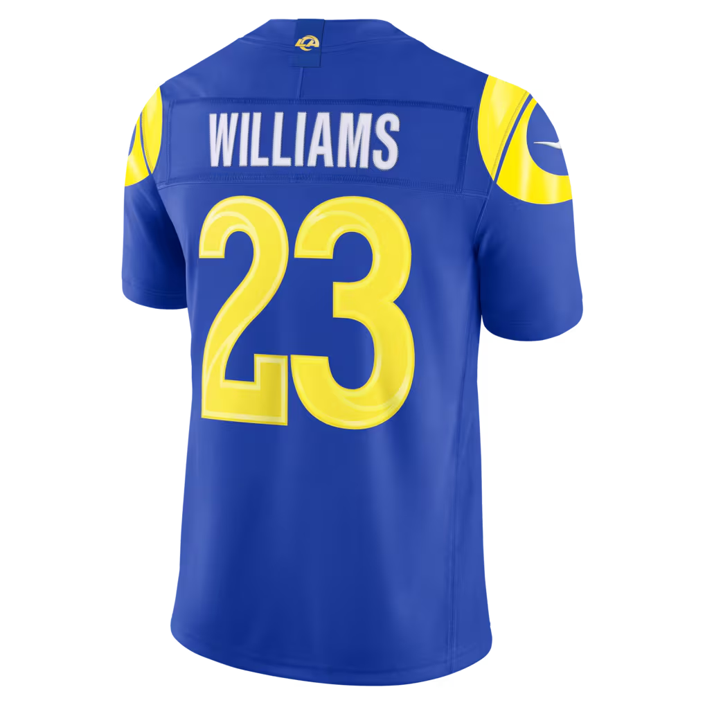 Kdoa LA.Rams #23 Kyren Williams Royal Team Vapor F.U.S.E. Stitched Limited Jerseys