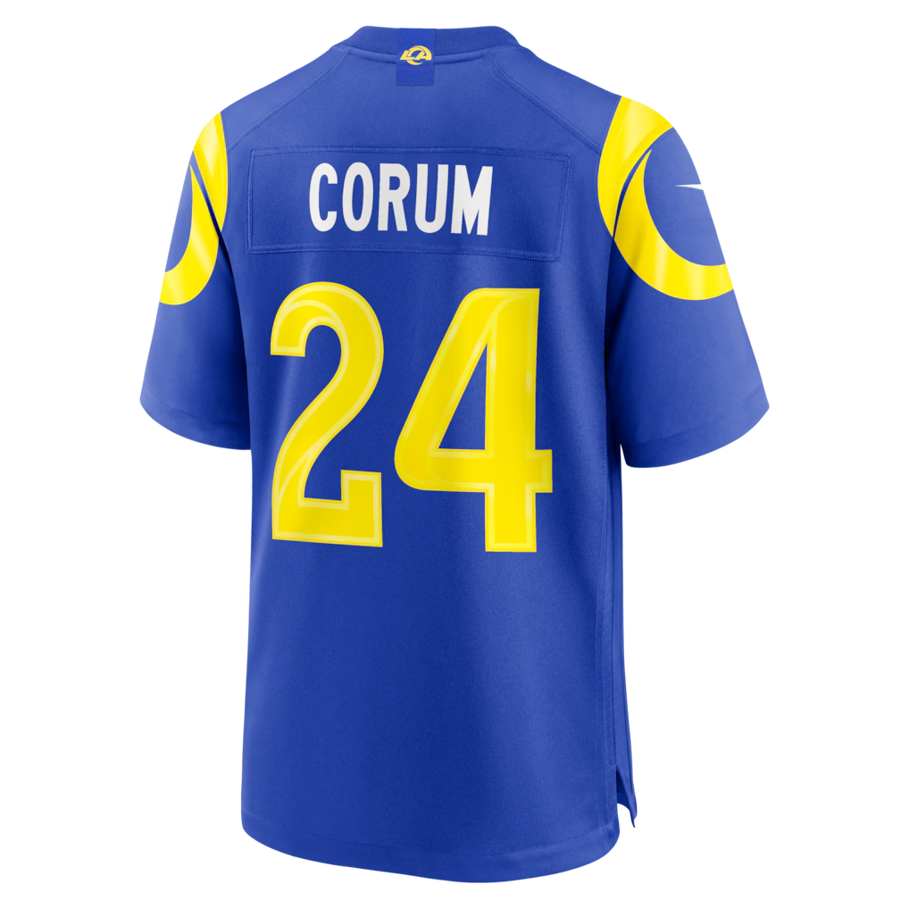 Kdoa LA.Rams #24 Blake Corum Royal Game Stitched Jerseys