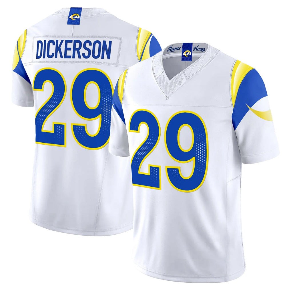 Kdoa LA.Rams #29 Eric Dickerson Player White Rivalries Vapor Limited Home Game Stitched Jerseys