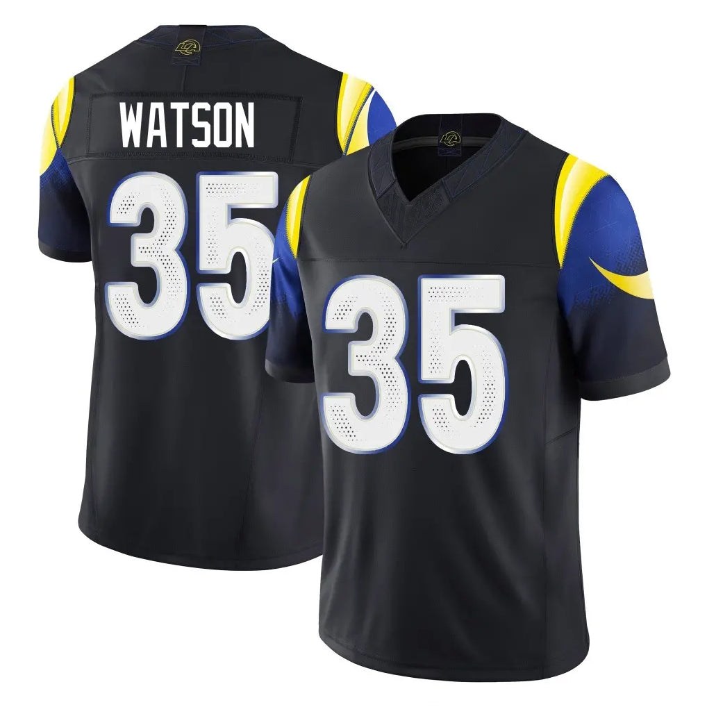 Kdoa LA.Rams #35 Jaylen Watson Player Black Midnight Rivalries Collection Limited Home Game Stitched Jerseys