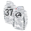 Kdoa LA.Rams #37 Quentin Lake Player Arctic Camo Salute to Service Hoodies Limited Game Stitched Jerseys