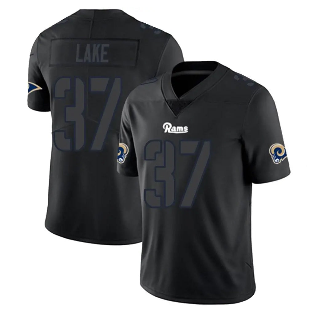 Kdoa LA.Rams #37 Quentin Lake Player Black Impact Limited Home Game Stitched Jerseys