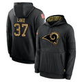 Kdoa LA.Rams #37 Quentin Lake Player Black Salute to Service Hoodies Limited Game Stitched Jerseys