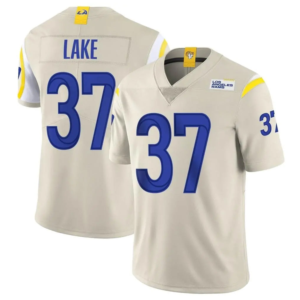 Kdoa LA.Rams #37 Quentin Lake Player Bone Limited Vapor Home Game Stitched Jerseys