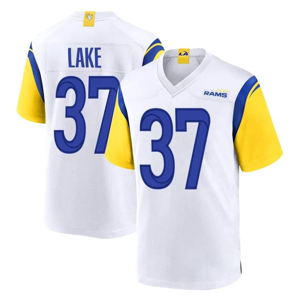 Kdoa LA.Rams #37 Quentin Lake Player White Home Game Stitched Jerseys