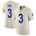 Kdoa LA.Rams #3 Kam Curl Player Bone Limited Vapor Home Game Stitched Jerseys