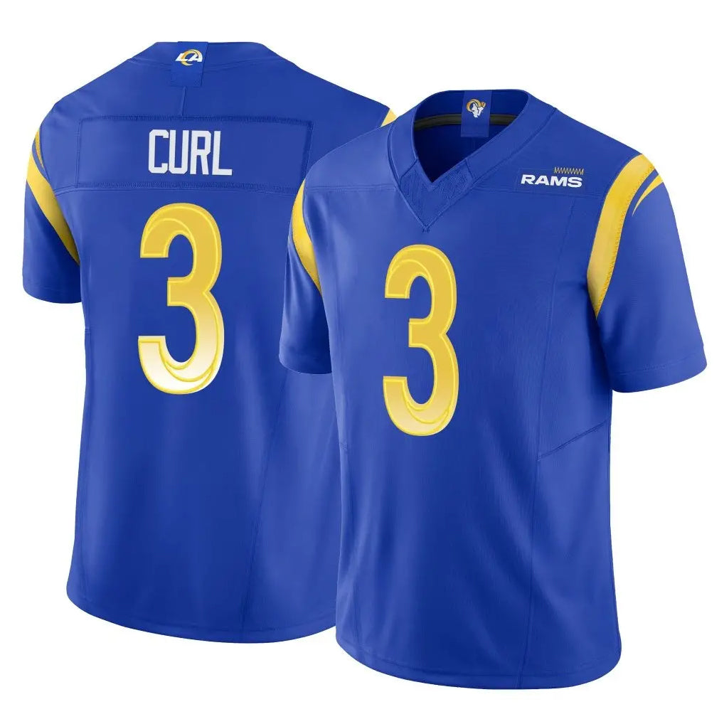 Kdoa LA.Rams #3 Kam Curl Player Royal Limited Vapor F.U.S.E. Home Game Stitched Jerseys