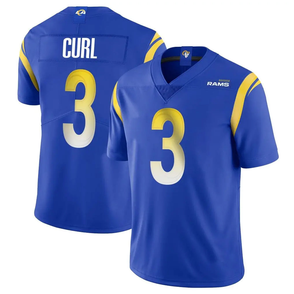 Kdoa LA.Rams #3 Kam Curl Player Royal Limited Vapor Untouchable Home Game Stitched Jerseys