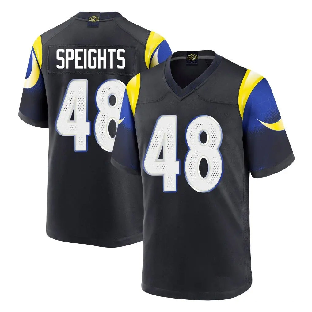 Kdoa LA.Rams #48 Omar Speights Player Black Midnight Rivalries Collection Home Game Stitched Jerseys