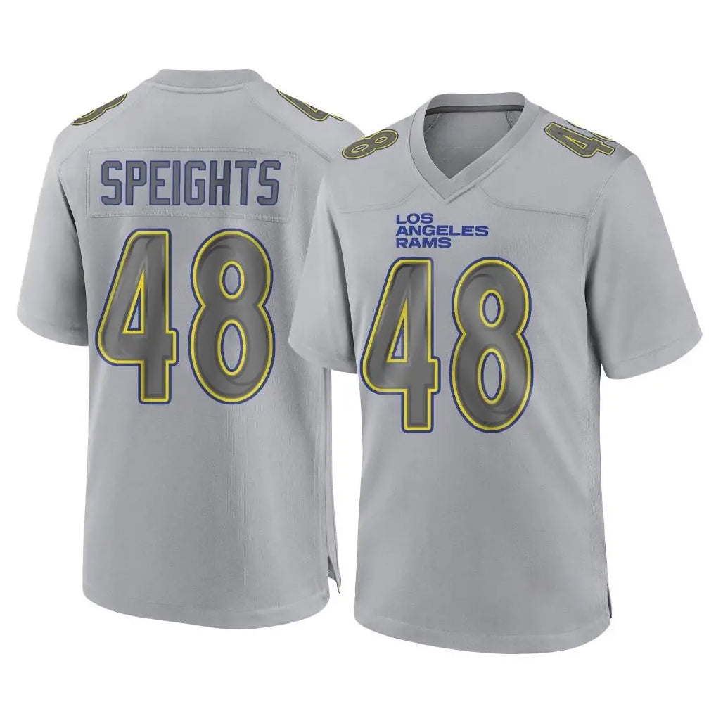 Kdoa LA.Rams #48 Omar Speights Player Gray Atmosphere Fashion Home Game Stitched Jerseys