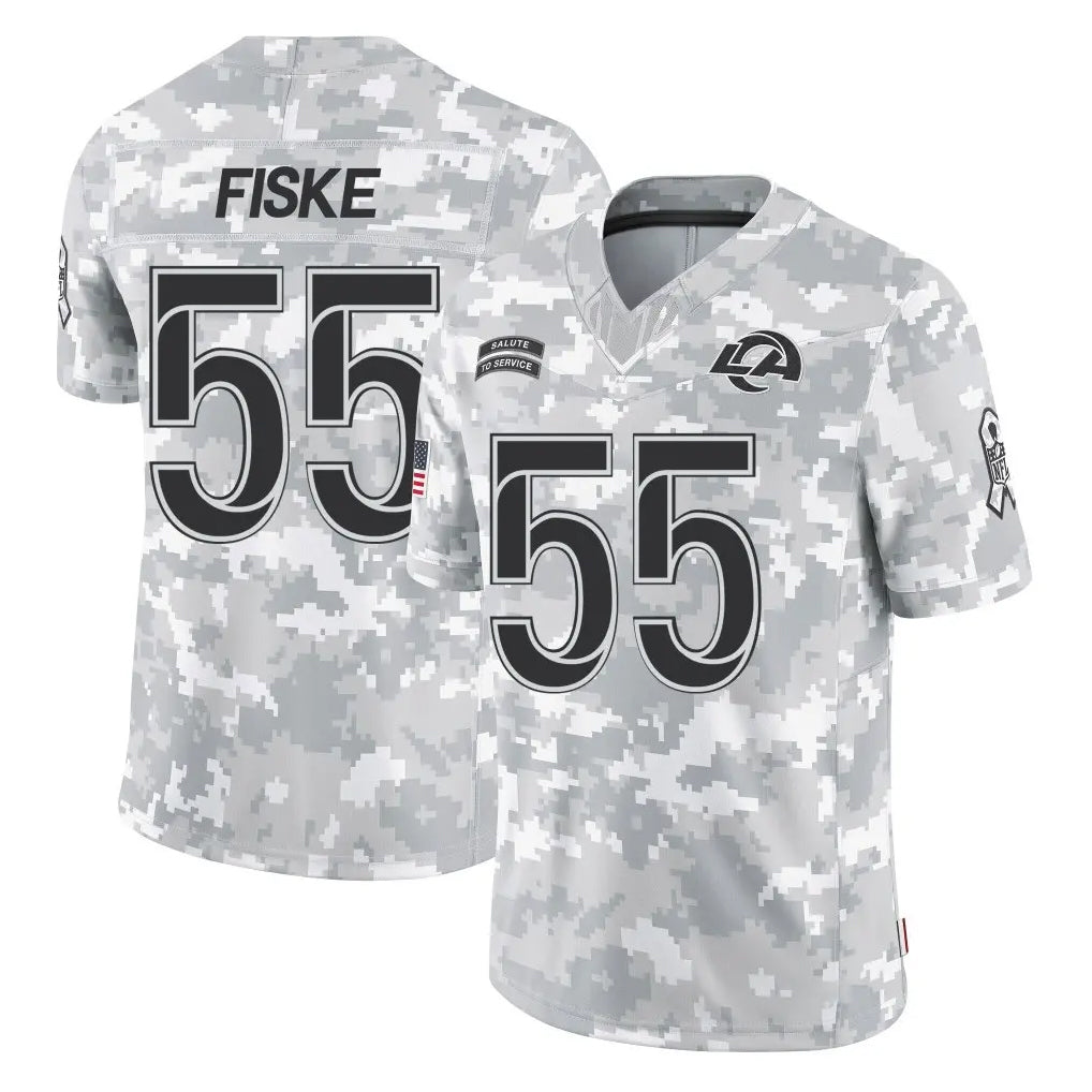 Kdoa LA.Rams #55 Braden Fiske Player Arctic Camo Salute To Service Limited Game Stitched Jerseys