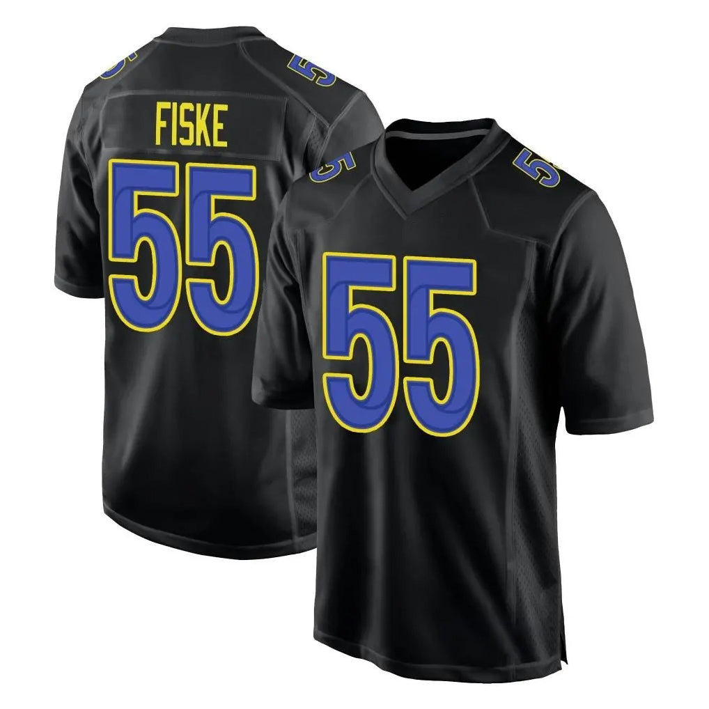 Kdoa LA.Rams #55 Braden Fiske Player Black Fashion Limited Home Game Stitched Jerseys
