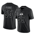Kdoa LA.Rams #55 Braden Fiske Player Black Limited Reflective Home Game Stitched Jerseys