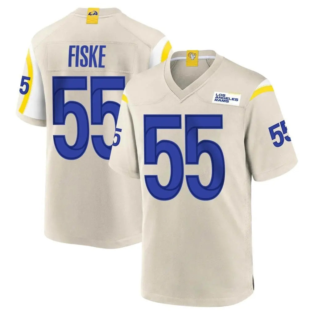 Kdoa LA.Rams #55 Braden Fiske Player Bone Home Game Stitched Jerseys