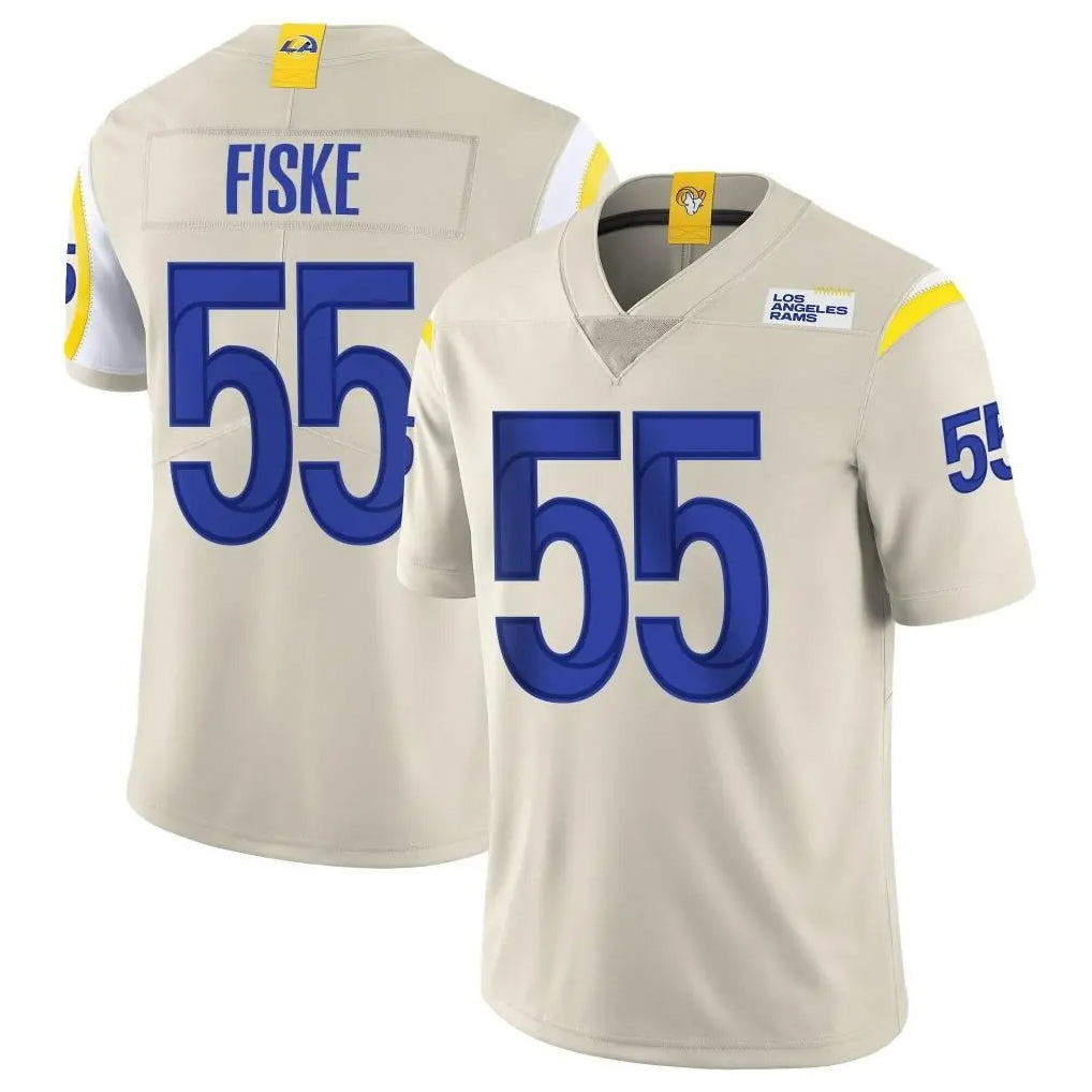 Kdoa LA.Rams #55 Braden Fiske Player Bone Limited Vapor Home Game Stitched Jerseys