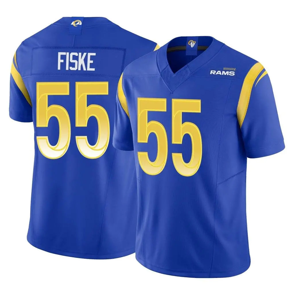 Kdoa LA.Rams #55 Braden Fiske Player Royal Limited Vapor F.U.S.E. Home Game Stitched Jerseys