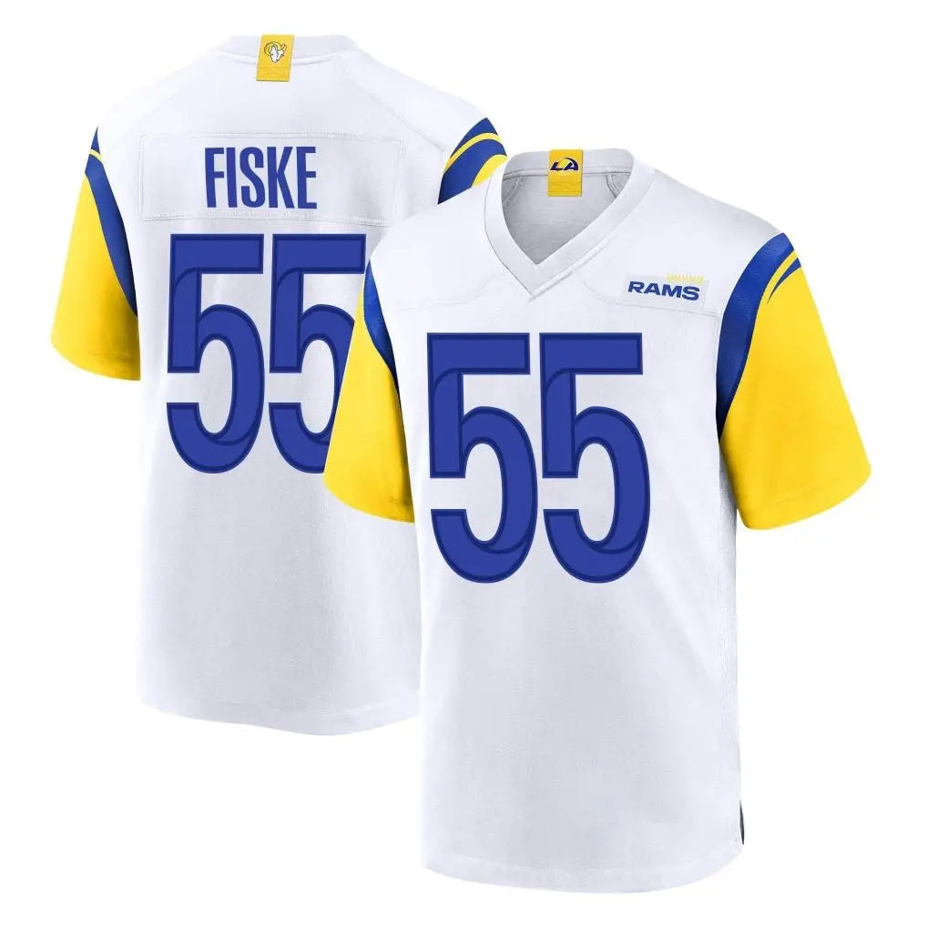 Kdoa LA.Rams #55 Braden Fiske Player White Home Game Stitched Jerseys