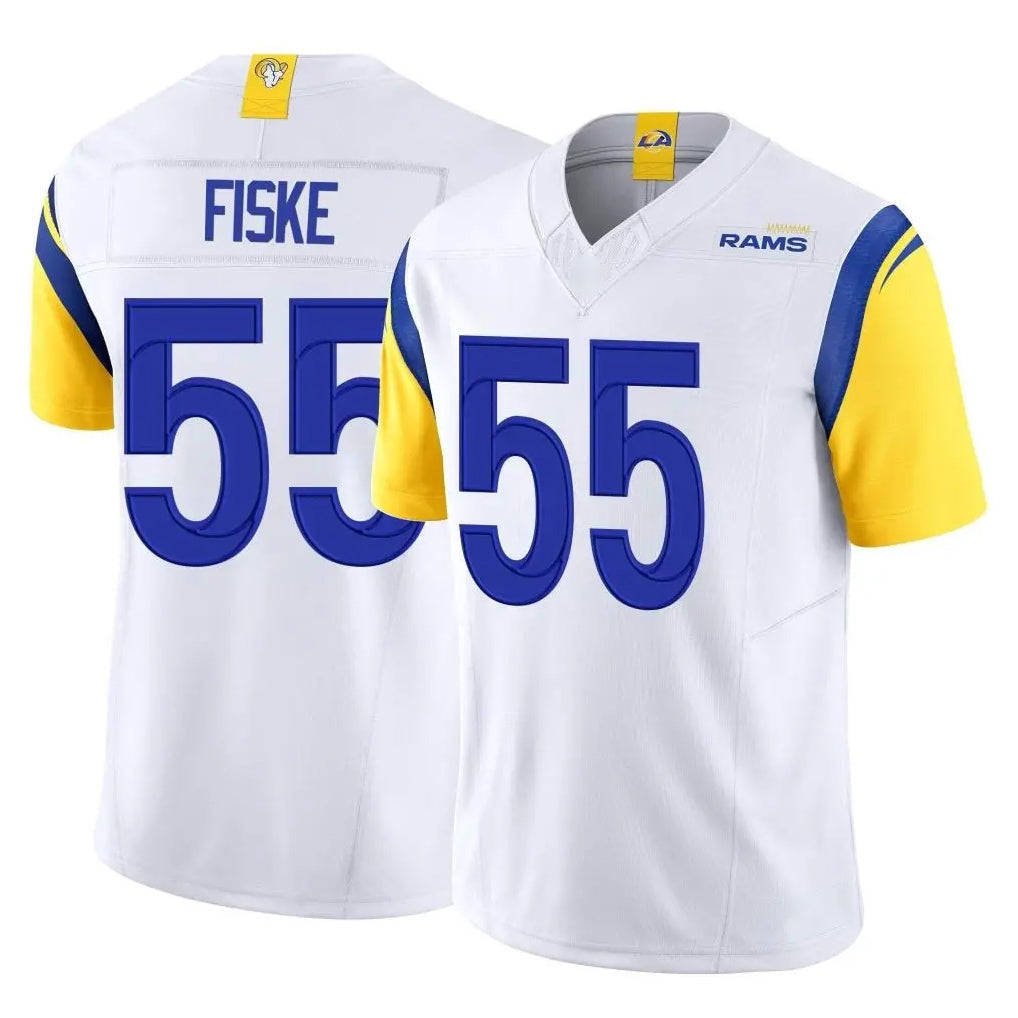 Kdoa LA.Rams #55 Braden Fiske Player White Limited Vapor F.U.S.E. Home Game Stitched Jerseys