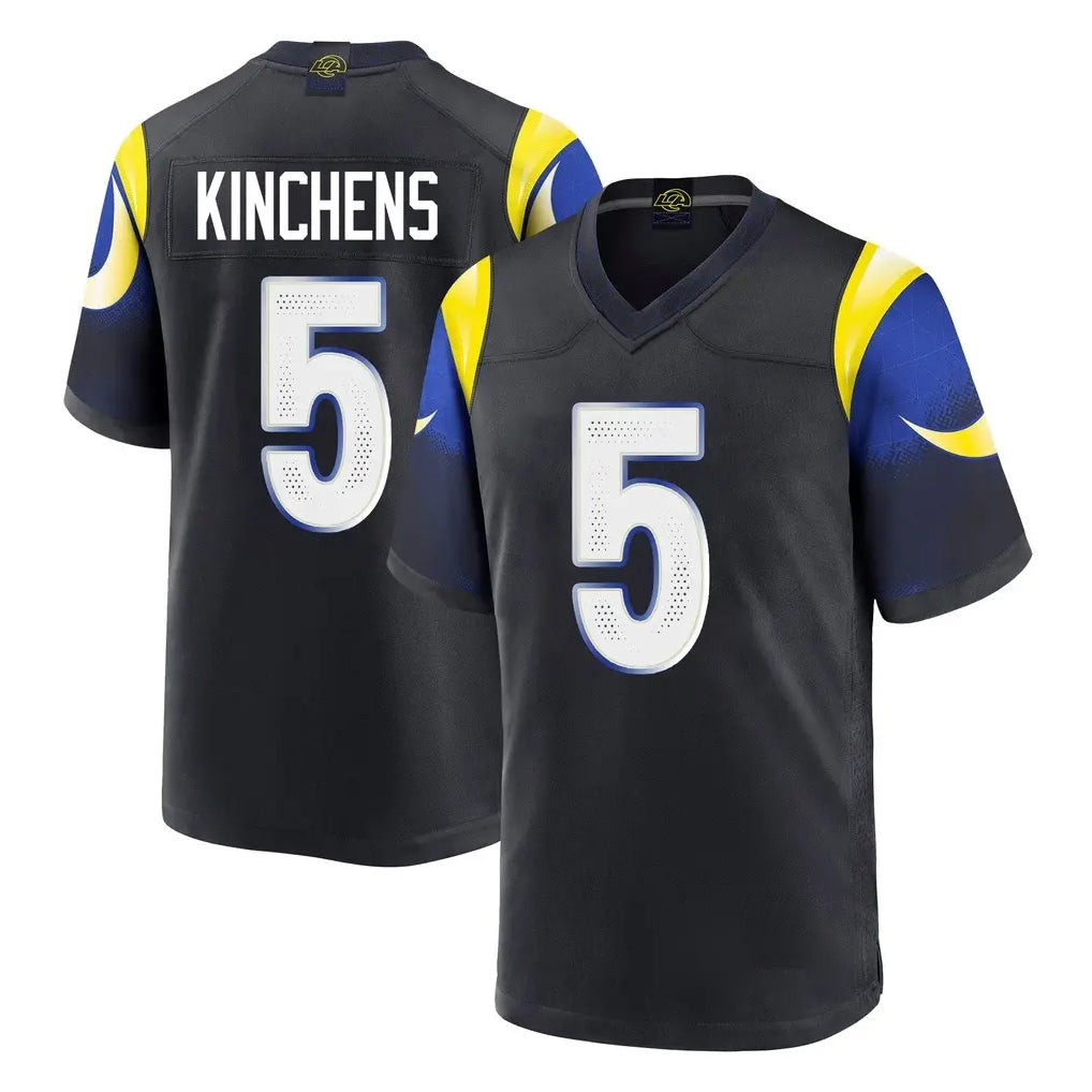 Kdoa LA.Rams #5 Kamren Kinchens Player Black Midnight Rivalries Collection Home Game Stitched Jerseys