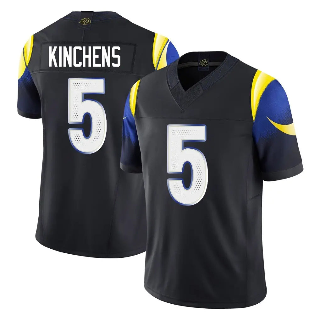 Kdoa LA.Rams #5 Kamren Kinchens Player Black Midnight Rivalries Collection Limited Home Game Stitched Jerseys